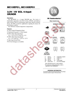 MC100EP01DT datasheet  